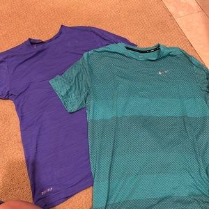 Two Nike dri-fit shirts